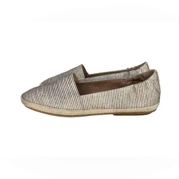 FitFlop Siren Dynamicush Glitter Stone Stripe Espadrille Flats Womens Size 7.5 - Picture 1 of 7